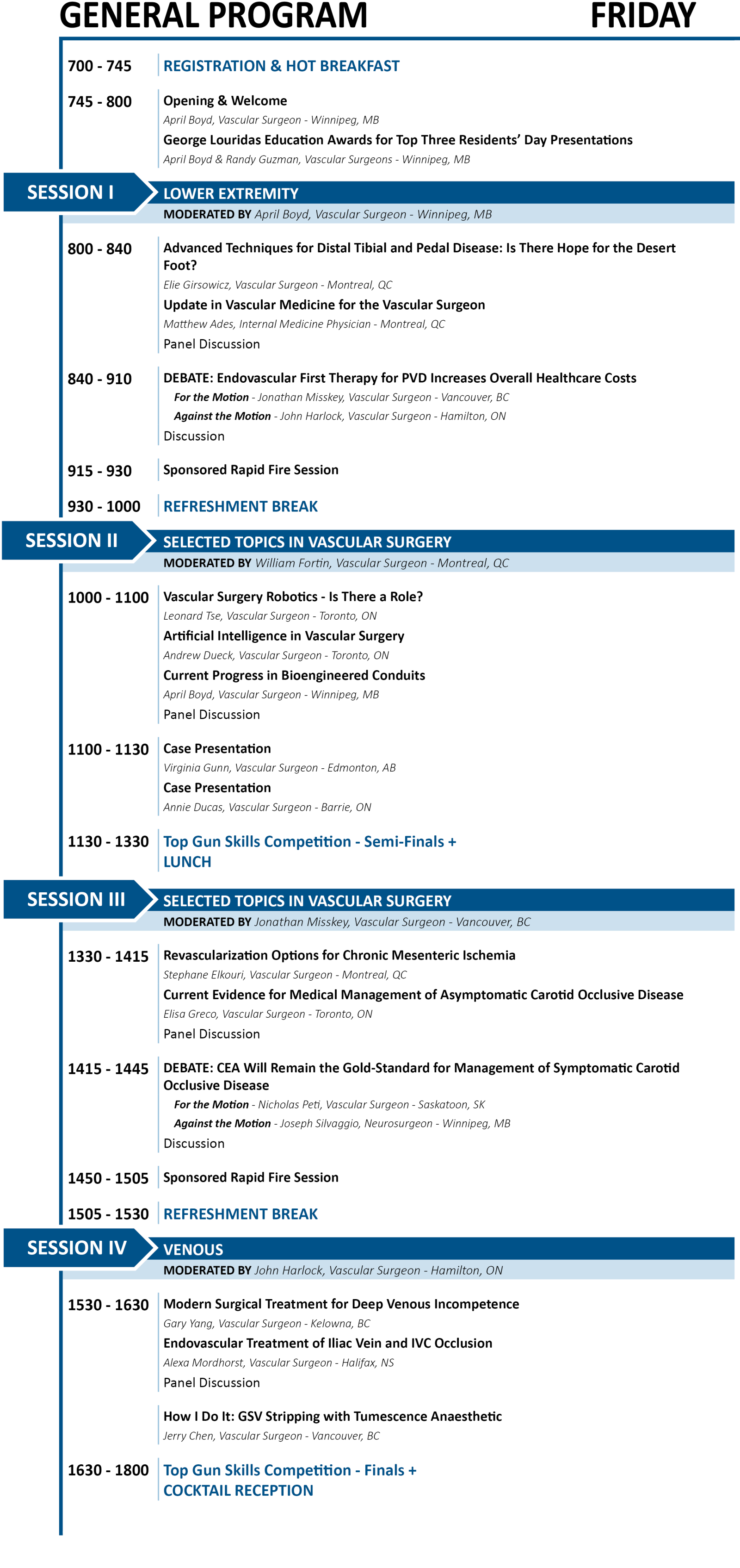 Friday Program Details