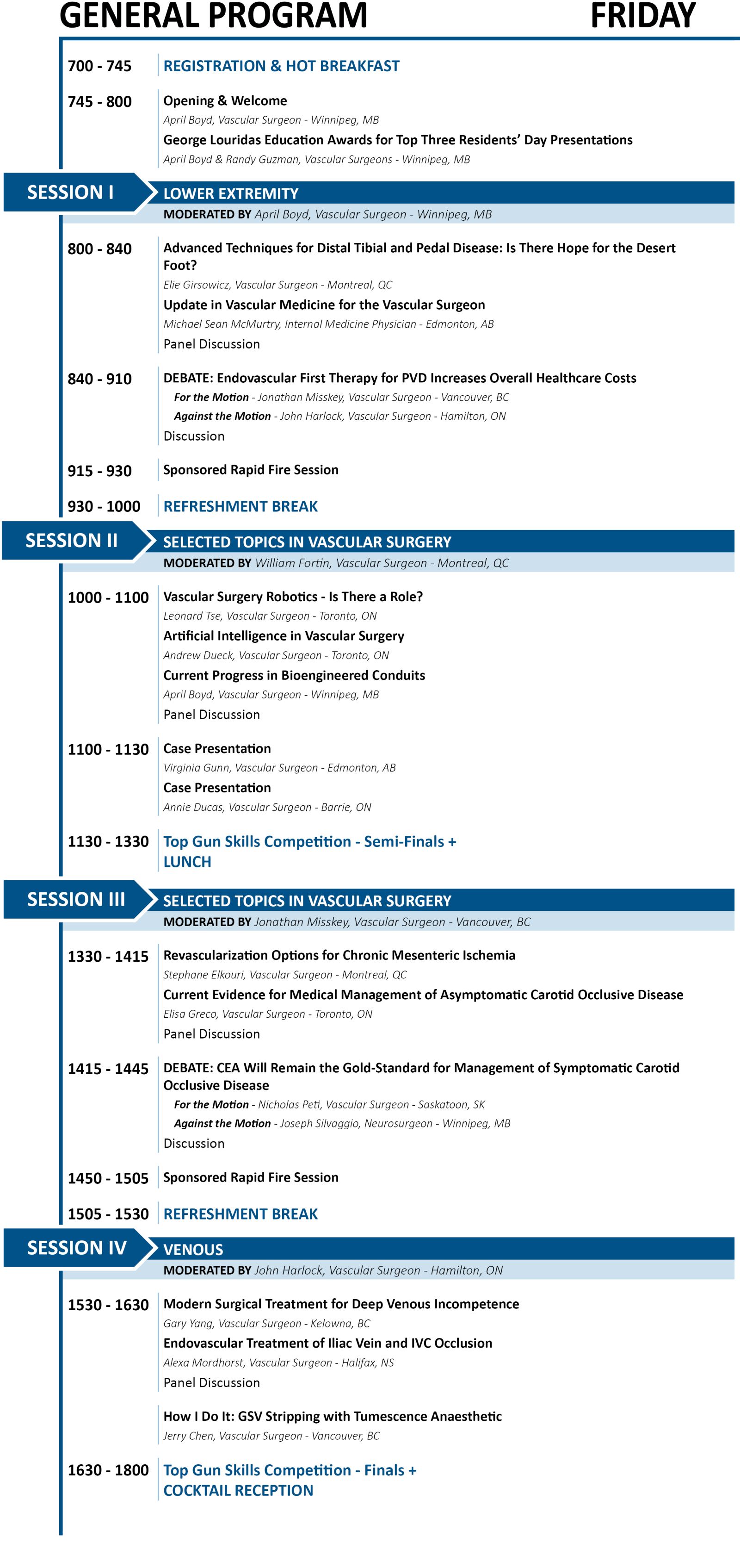 Friday Program Details